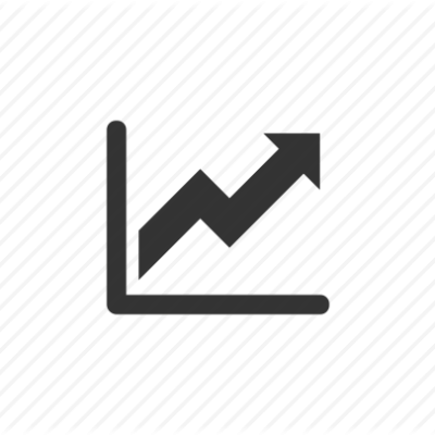 graph with arrow icon